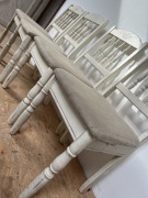 Komplet 4 szt krzeseł prowansalskich, shabby chic