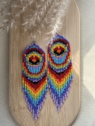 Kolczyki z japońskich koralików.