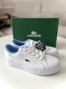 Białe buty sneakersy skórzane Lacoste Ziane Platform 40,5