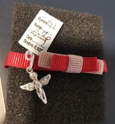 Branzoletka z aniołkiem srebrnym, różne kolory