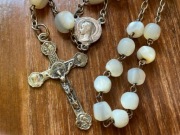 Stary Różaniec Masa Perłowa Krzyż