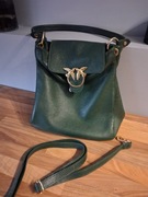 Zielona skórzana niebanalna torebka