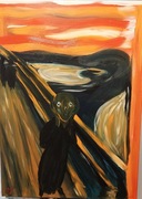 Krzyk 50x70 cm farby akrylowe