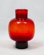 Wazon Cyntia, szkło sodowe, Z.Horbowy, Huta Barbara, vintage PRL, 70te