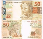 Brazylia 50 rieli 2010 P-256 UNC