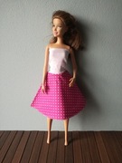 Ubranka dla lalki Barbie - sukienka