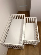 BabySense komplet: łóżeczko + dostawka + monitor oddechu | IDEALNY  