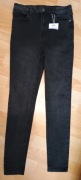 Nowe bawełniane jeansy skinny z wysokim stanem 38 sinsay czarne