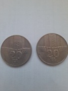 Monety  20 złotych ( tż, wieże ) z 1973 oraz 1976 