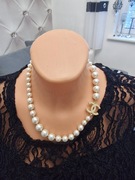 Perły Chanel podwójny naszyjnik 