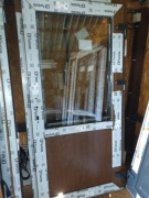 Drzwi zewnętrzne nowe Pcv 200*100 z klamką orzech