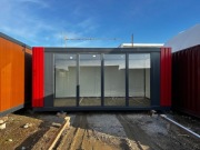 KONTENER PAWILON HANDLOWY BIUROWY MIESZKALNY Z WITRYNAMI 3X6