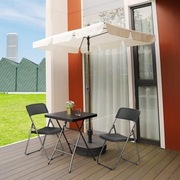 Zestaw stół + 2 krzesła imitacja rattanu 