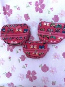 Komplet kosmetyczek 3 sztuki różowe motyle