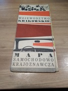 Województwo krakowskie - mapa samochodowo-krajoznawcza 1968 r.