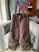 Spodnie narciarskie zimowe dla dziewczynki Lindex z regulowanymi szelkami