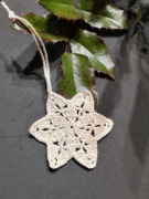 Świąteczna gwiazdka szydełkowa  8cm Boże Narodzenie