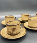 Ceramiczny serwis Suisse Langenthal szwajcarska ceramika vintage filiżanki