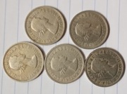 Wielka Brytania 2szylingi lot 1954/55/56/62/65 5 monet