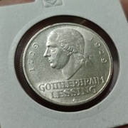 3 REICHSMARK WEIMAR 1929 A GOTTHOLD LESSING