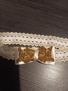 Złota opaska na włosy dziecięca 