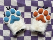 Łapki, rękawiczki furry, ręcznie robione!