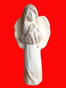 Figurka świąteczna DZIEWCZYNA - ANIOŁ ceramiczna 