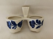 PRL Włocławek dwojak ceramiczny malowany na sól/pieprz
