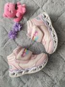 Trzewiki dziewczęce botki Skechers świecące z brokatem i serduszkami 26 