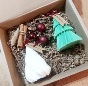 Świece sojowe świąteczne box prezent