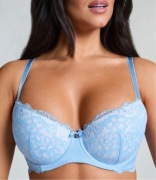 Hunkemoller Biustonosz 75F usztywniany z fiszbinami Marine - Niebieski