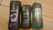Zele pod prysznic - 3 szt. 3 w 1.  AXE 400 ML. AXE 250 ML ADIDAS 250 ML