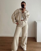 Komplet zestaw damski dresowy ocieplany