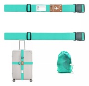 PAS BAGAŻOWY DO WALIZKI ZABEZPIECZAJĄCY PODWÓJNY Z ADRESÓWKĄ 210 x 5 CM