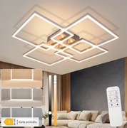 Nowoczesna lampa sufitowa LED 72 cm 3 kolory | Pilot | Srebrna Czarna Biała