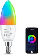 Maxcio Smart Bulb 500lm inteligentna żarówka RGB WiFi E14
