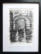 Praca autorska malowana węglem 