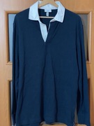 H&M bluza rugby granatowa regular rozm M 