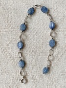 bransoletka kyanit srebro 925 oksydowane rękodzieło