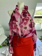 Piękna szyfonowa bluzka z detalami