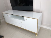 Komoda RTV biała, złota, glamour!!