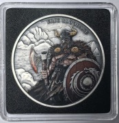 Legendary Warriors Eric Bloodaxe 1 oz Ag Antique Color