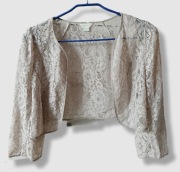 Monsoon Koronkowe bolerko beż kawa z mlekiem 44 