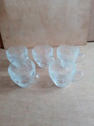 Śliczne szklanki 5 szt   FRANCJA poj. 200 ml.