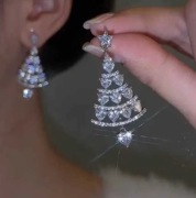 Diamentowe kolczyki Choinki NOWE Jewelry