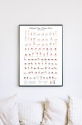 PLAKAT JOGA Yoga pozycje Ashtanga 70x50cm