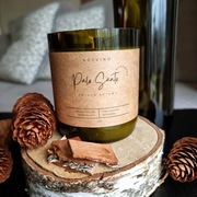 Świeca sojowa w butelce po winie - Palo Santo