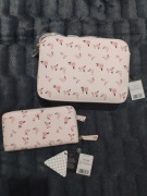 Komplet torebka portfel Ochnik zestaw beż róż