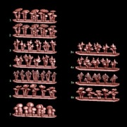 Grzybki do baz miniaturek i dioram 55szt.