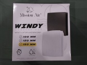 Wentylator łazienkowy Mission Air Windy 150mm timer czujnik wilgoci czarny